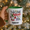 Santa's Favorite Manicurist Nail Art Personalized Mug, Beauty Artist Appreciation Gift with Custom Name Santa's Favorite Manicurist Nail Art Personalized Mug, Beauty Artist Appreciation Gift with Custom Name