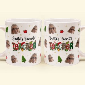 Santa's Favorite Teacher - Personalized Photo Mug