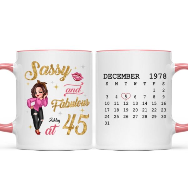 Sassy & Fabulous Birthday Calendar Pretty Woman Personalized Mug Sassy & Fabulous Birthday Calendar Pretty Woman Personalized Mug