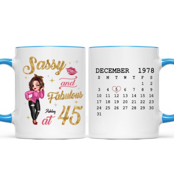 Sassy & Fabulous Birthday Calendar Pretty Woman Personalized Mug Sassy & Fabulous Birthday Calendar Pretty Woman Personalized Mug