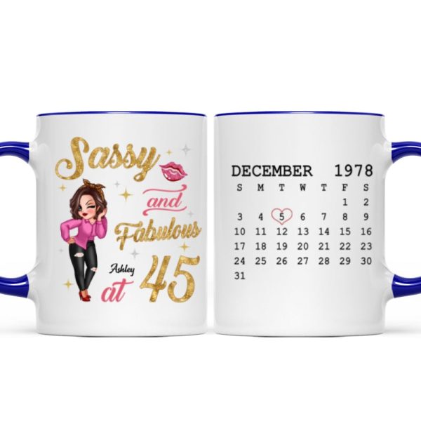 Sassy & Fabulous Birthday Calendar Pretty Woman Personalized Mug Sassy & Fabulous Birthday Calendar Pretty Woman Personalized Mug