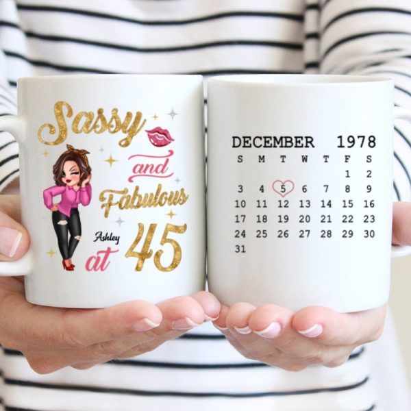 Sassy & Fabulous Birthday Calendar Pretty Woman Personalized Mug Sassy & Fabulous Birthday Calendar Pretty Woman Personalized Mug