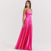 Satin Back Tie-Up Maxi Dress Satin Back Tie-Up Maxi Dress