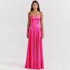 Satin Back Tie-Up Maxi Dress Satin Back Tie-Up Maxi Dress