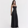 Satin Back Tie-Up Maxi Dress Satin Back Tie-Up Maxi Dress