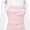 Satin Draped Tube Mini Dress