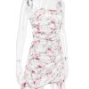 Satin Draped Tube Mini Dress