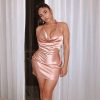 Satin Halter Mini Dress Satin Halter Mini Dress