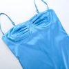 Satin Spaghetti Strap Sleeveless Backless Midi Dresses
