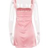 Satin Square Neck Strap Mini Dress