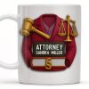 Scales Of Justice And Law Books - Personalized Custom Coffee Mug - GRAD299_MG
