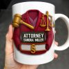 Scales Of Justice And Law Books - Personalized Custom Coffee Mug - GRAD299_MG