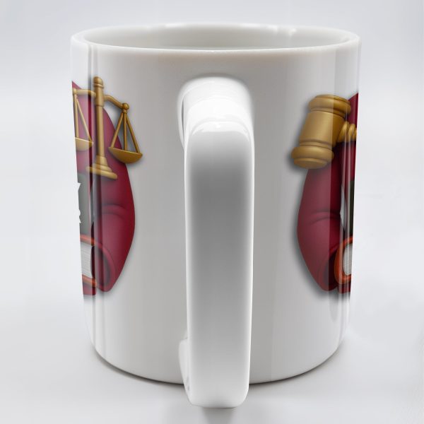 Scales Of Justice And Law Books - Personalized Custom Coffee Mug - GRAD299_MG