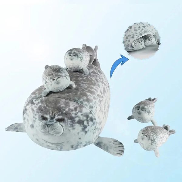 Seal Family Plush Set with Zipper Pouch 40cm Seal Family Plush Set with Zipper Pouch 40cm