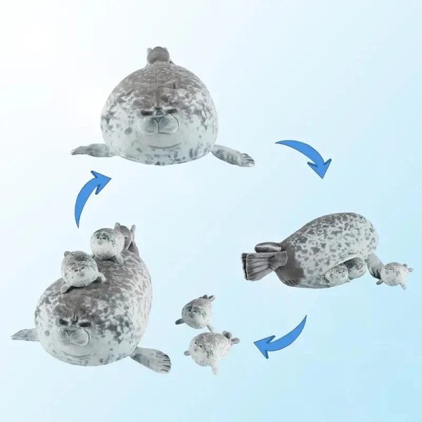 Seal Family Plush Set with Zipper Pouch 40cm Seal Family Plush Set with Zipper Pouch 40cm