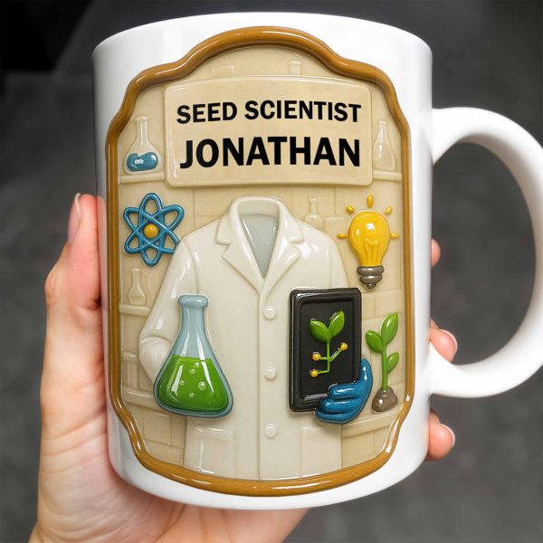 Seed Scientist With Lab Coats And Plants - Personalized Custom Coffee Mug - FAM379_MG Seed Scientist With Lab Coats And Plants - Personalized Custom Coffee Mug - FAM379_MG