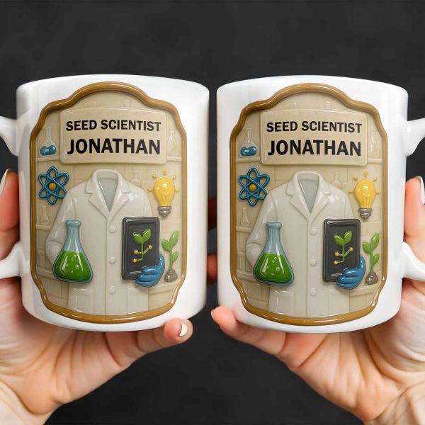 Seed Scientist With Lab Coats And Plants - Personalized Custom Coffee Mug - FAM379_MG Seed Scientist With Lab Coats And Plants - Personalized Custom Coffee Mug - FAM379_MG