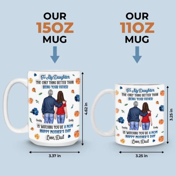 Seeing You Become A Mom Is My Greatest Joy - Family Personalized Custom 3D Inflated Effect Printed Mug - Mother's Day, Gift For Dad, Daughter