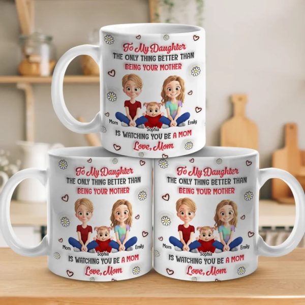 Seeing You Become A Mom Makes Me So Proud - Family Personalized Custom 3D Inflated Effect Printed Mug - Mother's Day, Gift For Mom, Grandma