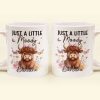 Self Gift Funny Highland Cow Just A Little Moody - Personalized Mug