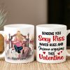 Sending You Sexy Kiss This Valentine, Personalized Coffee Mug, Funny Gift For Couple, Valentine's Gifts