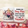 Sending You Sexy Kiss This Valentine, Personalized Coffee Mug, Funny Gift For Couple, Valentine's Gifts
