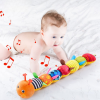 Sensory plush rattle and music caterpillar