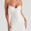 Sequin Sleeveless V-neckline Criss Cross Straps Mini Dress