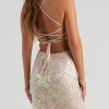 Sequin Sleeveless V-neck Open Back Mini Dress Sequin Sleeveless V-neck Open Back Mini Dress