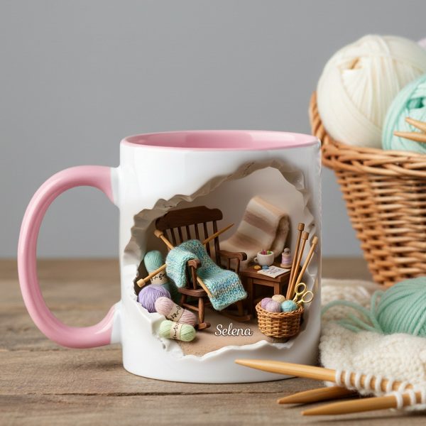 Sewing Is My Therapy - Personalized Accent Mug - Gift For Her, Grandma, Sewing Lovers | NL122