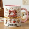 Sewing Machine Accent Mug, Personalized Gifts For Sewing Lovers 03qhtn241225