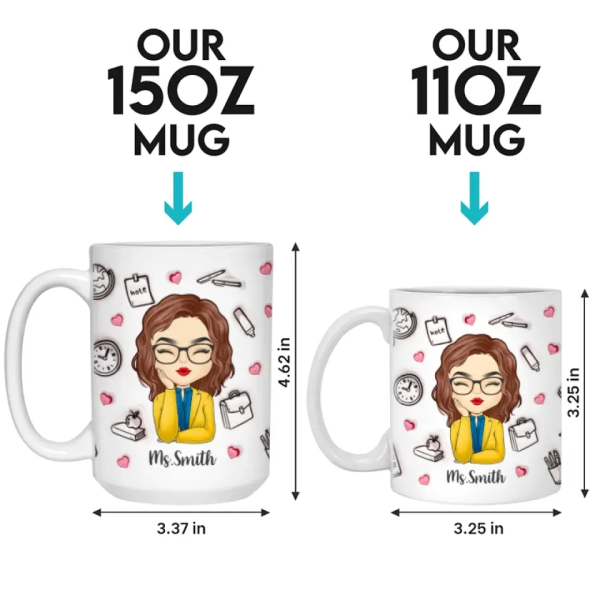 Shaping Minds, Inspiring Futures - Teacher Personalized Custom 3D Inflated Effect Printed Mug - Gift For Teacher Shaping Minds, Inspiring Futures - Teacher Personalized Custom 3D Inflated Effect Printed Mug - Gift For Teacher