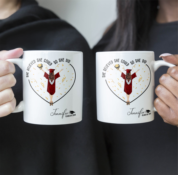 She Believed She Could So She Did - Personalized Mug