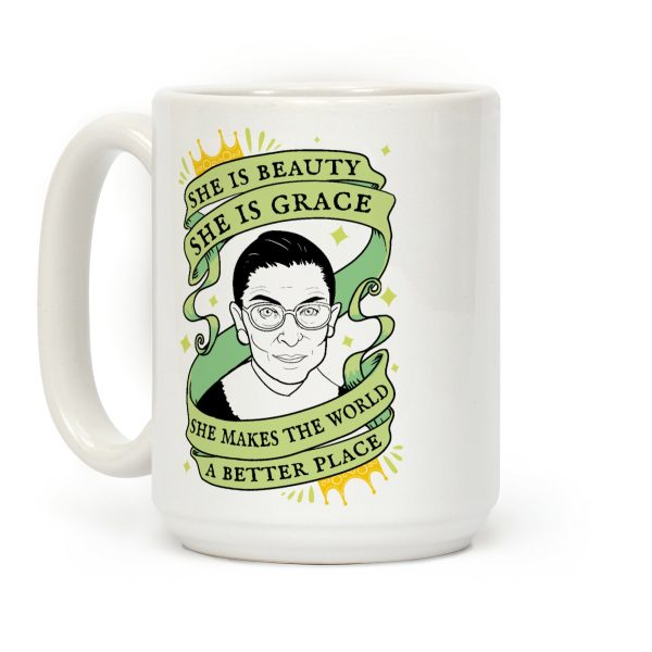 She Is Beauty, She is Grace RBG Coffee Mug She Is Beauty, She is Grace RBG Coffee Mug