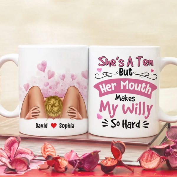 She's Is A Ten Personalized Funny Coffee Mug, Couple Gift She's Is A Ten Personalized Funny Coffee Mug, Couple Gift