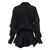 Shirt Lose Long Sleeve Frill Micro Mini Dress Shirt Lose Long Sleeve Frill Micro Mini Dress