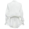 Shirt Lose Long Sleeve Frill Micro Mini Dress Shirt Lose Long Sleeve Frill Micro Mini Dress