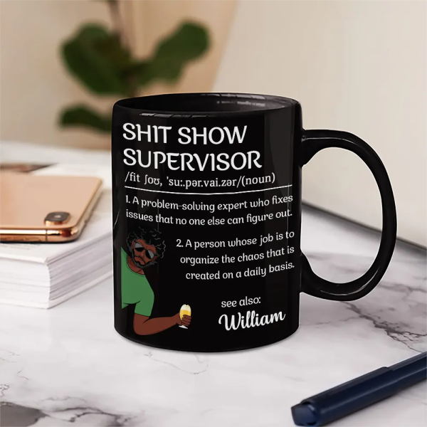 Show Supervisor Expert Who Fixes Issues Senior Mom Dad Retired - Personalized Mug Show Supervisor Expert Who Fixes Issues Senior Mom Dad Retired - Personalized Mug