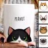 Simple Fluffy Cat Half Face Gift For Cat Lover Personalized Mug Simple Fluffy Cat Half Face Gift For Cat Lover Personalized Mug