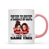 Sister To Sister Personalized Mug, Christmas Gift