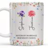 Sisters By Marriage Friends By Choice With Floral Design - Personalized Custom Coffee Mug - BST182_MG Sisters By Marriage Friends By Choice With Floral Design - Personalized Custom Coffee Mug - BST182_MG