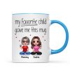 Sitting Doll Mom And Daughters Sons My Favorite Child Gave Me This Funny Personalized Mug