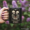 Skeleton The Lovers Personalized Mug, Tarot Card Gothic Moon Phases Rose Gift with Custom Name Skeleton The Lovers Personalized Mug, Tarot Card Gothic Moon Phases Rose Gift with Custom Name
