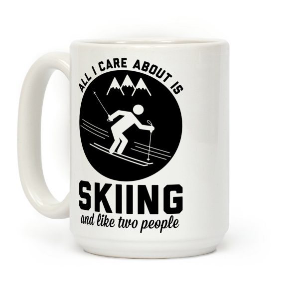 Skiing and Like Two People Coffee Mug