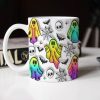 Skull Bat And Spooky Vibes Halloween Personalized Gift Mug HO82 891340