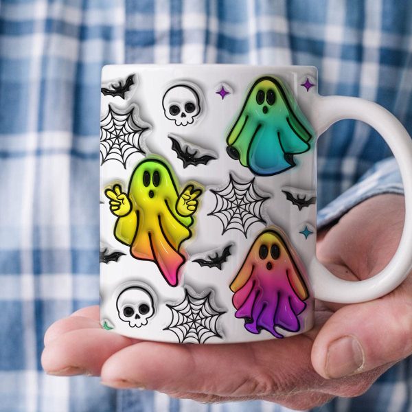 Skull Bat And Spooky Vibes Halloween Personalized Gift Mug HO82 891340