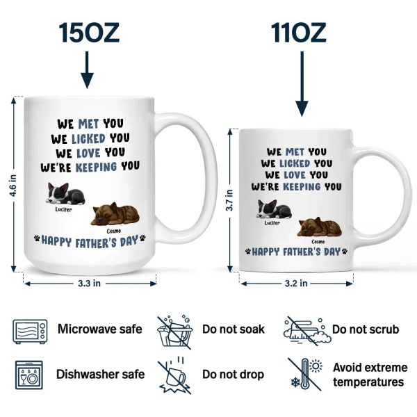 Sleeping Dog I Love You Dad - Personalized Mug Sleeping Dog I Love You Dad - Personalized Mug