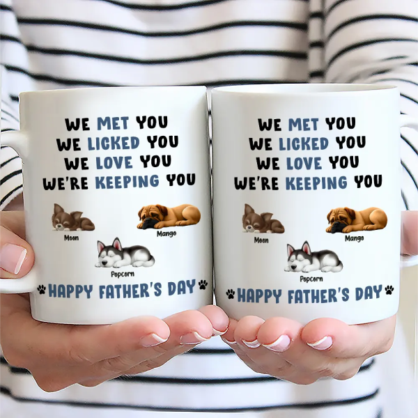 Sleeping Dog I Love You Dad - Personalized Mug Sleeping Dog I Love You Dad - Personalized Mug