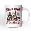 Small Town Christmas Vintage Personalized Mug, Rustic Winter Church Gift with Custom Name Small Town Christmas Vintage Personalized Mug, Rustic Winter Church Gift with Custom Name