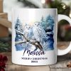Snowy Owl Personalized Mug, Grand Arctic Majesty Christmas Gift With Custom Name and Date Snowy Owl Personalized Mug, Grand Arctic Majesty Christmas Gift With Custom Name and Date